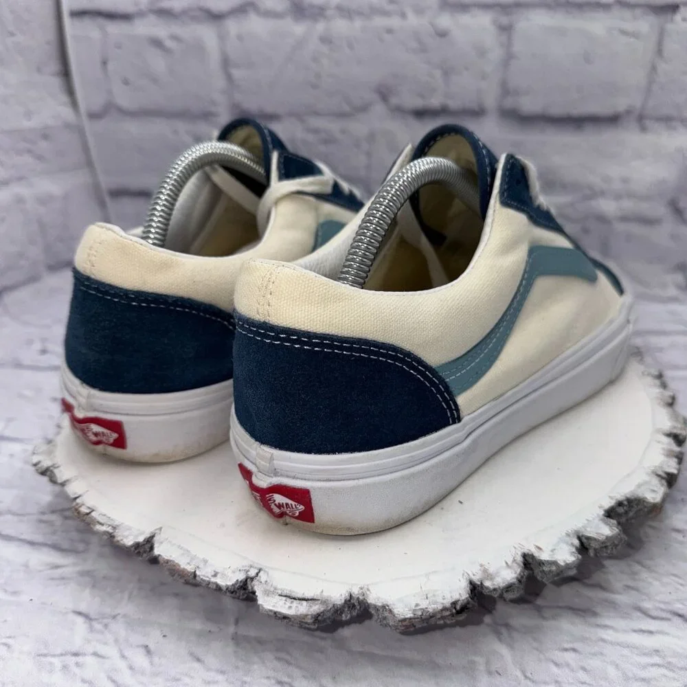 Vans OG Style 36 Blue Beige Men 9.5 Women 11 Skate Shoes Sneakers Retro - Picture 5 of 11